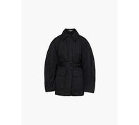 Jacquemus Womens Black Le Bari Belted Cotton and Linen-blend Jacket 10