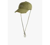 Jacquemus Womens Jacquemus La Casquette Artichaut Logo-Plaque Cotton-Twill Cap Khaki 60cm