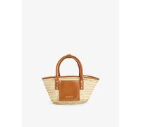 Jacquemus Womens Jacquemus Le Petit Panier Natural Palm Tote Bag Light Brown 2