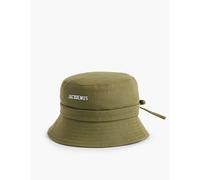 Jacquemus Womens Khaki Le Bob Gadjo Brand-plaque Cotton Bucket Hat 58cm