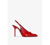 Jacquemus Womens Red Les Slingbacks Cubisto Hautes Leather Heeled Courts Eur 40 / 7 Uk Women
