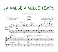 Jacques Brel-La Valse à Mille Temps-Piano