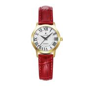 Jacques Du Manoir Genesis Ladies Red Leather Strap Watch