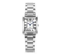 Jacques du Manoir Ladies Emily Rectangular Dial Stainless Steel Watch