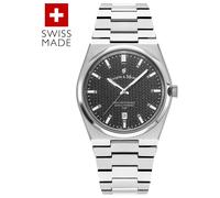 Jacques du Manoir Mens Horizon Silver Plated Bracelet Watch