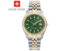 Jacques du Manoir Unisex Green Dial Two Tone Bracelet Watch