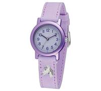 JACQUES FAREL ORG 8820 Eco Kids Watch, Children's Watch with Textile Strap Made of Organic Cotton Analogue Quartz Purple Lilac Horse, Lilac Purple, Strap.
