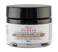 Jacques Herbin 11300T - Calligraphy ink - Brou de noix/ Walnut husk 40ml - Made in France - Writing, Creative, Leisure, Drawing, Calligraphy, Arts & Crafts