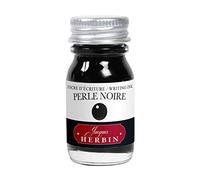 Jacques Herbin 11509T - Writing and drawing ink - Fountain pens and rollerballs - Perle noire/ Black pearl - 10 ml - Made in France - Calligraphy, Writing
