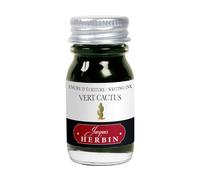 Jacques Herbin 11534T - One 10 ml Bottle of Ink for Fountain pens and rollerballs, Vert Cactus/Cactus Green Colour - Calligraphy, Writing - Made in France