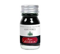 Jacques Herbin 11540T - One 10 ml bottle of ink for fountain pens and rollerballs, Vert Foret/ Forest green colour - Made In France - Calligraphy, Writing