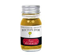 Jacques Herbin 11553T - Writing and drawing ink - Fountain pens and rollerballs - Bouton d'or/ Buttercup yellow - 10 ml - Made in France - Calligraphy