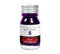 Jacques Herbin 11575T - One 10 ml Bottle of Ink for Fountain and Roller pens, Iris Sagesse/Iris Wisdom Colour - Made in France - Calligraphy, Writing