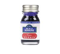 Jacques Herbin 11817T - Writing Ink Bottle for Fountain Pens and Rollerball Pens - 10 ml - Blue - Rue de la Verrerie