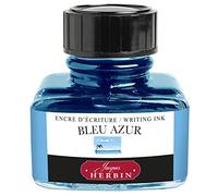 Jacques Herbin 13012T - 30ml Bottle of Ink for Fountain Pens and Rollerball Pens - Bleu Azur