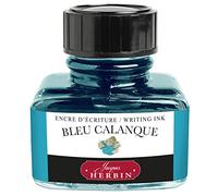 Jacques Herbin 13014T - 30ml Bottle of Ink for Fountain Pens and Rollerball Pens - Bleu Calanque