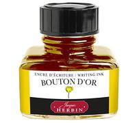 Jacques Herbin 13053T- 30ml Bottle of Ink for Fountain Pens and Rollerball Pens - Bouton D'or