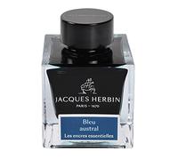 Jacques Herbin 13116JT - 50 ml ink bottle for fountain pens and rollerballs, Bleu Austral/ Southern blue colour - Made in France - Calligraphy - Writing