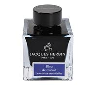 Jacques Herbin 13119JT - 50 ml ink bottle for fountain and roller pens, Bleu de minuit/ Midnight Blue Colour - Made in France - Calligraphy - Writing - Arts
