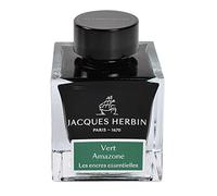 Jacques Herbin 13137JT - 50 ml ink bottle for fountain pens and rollerballs, Vert Amazone/ Amazon green colour - Made in France - Calligraphy - Writing