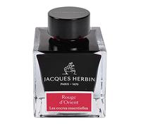 Jacques Herbin 13169JT - 50 ml ink bottle for fountain and roller pens, Rouge d'Orient/ Oriental red colour - Made in France - Calligraphy - Writing - Arts