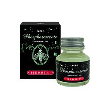 Jacques Herbin 13690T - A bottle of 30 ml phosphorescent colour ink for nibs, calames and brushes - glows in the dark - Made in France - calligraphy writing
