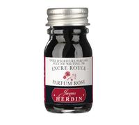 Jacques Herbin 13768ST - ''Les subtiles'' scented ink bottle for fountain pens and rollerball pens 10 ml, Red ink and Rose fragrance. Made in France writing