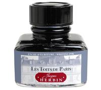 Jacques Herbin 13806T - Writing ink bottle for fountain pens and roller pens - 30 ml - grey colour - Les toits de Paris - Made in France - Calligraphy