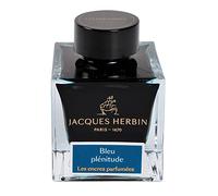 Jacques Herbin 14716JT - 50 ml scented perfume ink bottle for fountain and roller pens, Bleu Plénitude - Made in France - Calligraphy - Writing - Arts