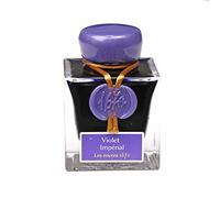 Jacques Herbin 15076JT - A bottle of gold glitter ink for fountain pen, rollerball, glass nib and penholder 50 ml, Violet Impérial - Calligraphy - Writing