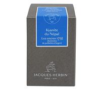 Jacques Herbin - Ref 15513JT - Ink for Fountain Pens & Rollerball Pens - Kyanite du Népal / Kyanite of Nepal - 50ml Bottle - '1798' Jacques Herbin Prestige Collection - Blue-Coloured Ink