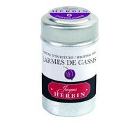 Jacques Herbin 20178T - A box of 6 ink cartridges for fountain pens and rollerball pens (packaging-free product - zero-waste objective), Larmes De Cassis