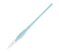 Jacques Herbin 21812T - Azure blue twisted glass feather 18 cm