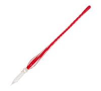 Jacques Herbin 21822T - Carob Red Twisted Glass Feather 18 cm