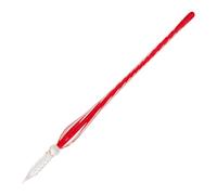 Jacques Herbin 21822T - Glass nib twisted - red carob colour - 18 cm - Presented in gift box with gold foil - Calligraphy - Drawing - Writing - Lettering