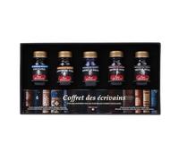 Jacques Herbin 27100T - A set of 5 bottles of 10 ml ink on the theme of French writers. For fountain pens and roller pens. Made in France - in elegant box