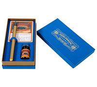 Jacques Herbin 27278T - Writing set containing a gold nib pen-holder - a Sténo nib - size 361B - and a bottle of 10 ml Bleu myosotis colour ink. - Gift Set