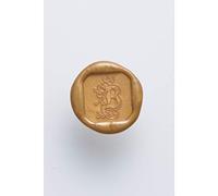 Jacques Herbin 40002T - A square seal with varnished wooden handle - illuminated - The Letter B - Manufactured in France - Creative Art Tool - Wax Stamp