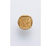 Jacques Herbin 40003T - A square seal with varnished wooden handle - illuminated - The Letter C - Manufactured in France - Creative Art Tool - Wax Stamp