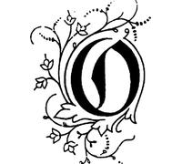 Jacques Herbin 40015T - A square seal with varnished wooden handle - illuminated - the Letter O - Manufactured in France - Creative Art Tool - Wax Stamp