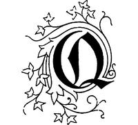 Jacques Herbin 40017T - A square seal with varnished wooden handle - illuminated - The Letter Q - Manufactured in France - Creative Art Tool - Wax Stamp