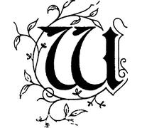 Jacques Herbin 40023T - A square seal with varnished wooden handle - illuminated - The Letter W - Manufactured in France - Creative Art Tool - Wax Stamp