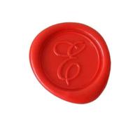 Jacques Herbin 40105T - A Round Seal with Varnished Wooden Handle - Copperplate - The Letter E - Manufactured in France - Creative Art Tool - Wax Stamp