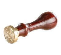 Jacques Herbin 40108T - A round seal with varnished wooden handle - Copperplate - The Letter H - Manufactured in France - Creative Art Tool - Wax Stamp
