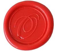 Jacques Herbin 40115T - A round seal with varnished wooden handle - Copperplate - The Letter O - Manufactured in France - Creative Art Tool - Wax Stamp