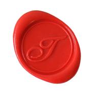 Jacques Herbin 40120T - A round seal with varnished wooden handle - Copperplate - The Letter T - Manufactured in France - Creative Art Tool - Wax Stamp