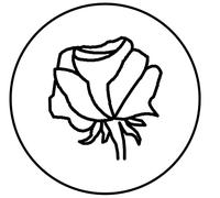 Jacques Herbin 40230T - A Round Seal with a Varnished Wooden Handle - Symbols - Rose - Manufactured in France - Creative Art Tool - Leisure - Wax Stamp