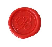 Jacques Herbin 40302T - A brass seal with varnished wooden handle - Modern English - The Letter B - Manufactured in France - Creative Art Tool - Wax Stamp