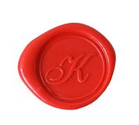 Jacques Herbin 40311T - A brass seal with varnished wooden handle - Modern English - The Letter K - Manufactured in France - Creative Art Tool - Wax Stamp