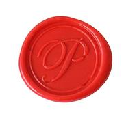 Herbin 40316T - Modern English Handwriting brass disc for sealing wax, letter P